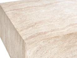 Stolik kawowy NOBRES 90 cm 66 cm Efekt trawertynu