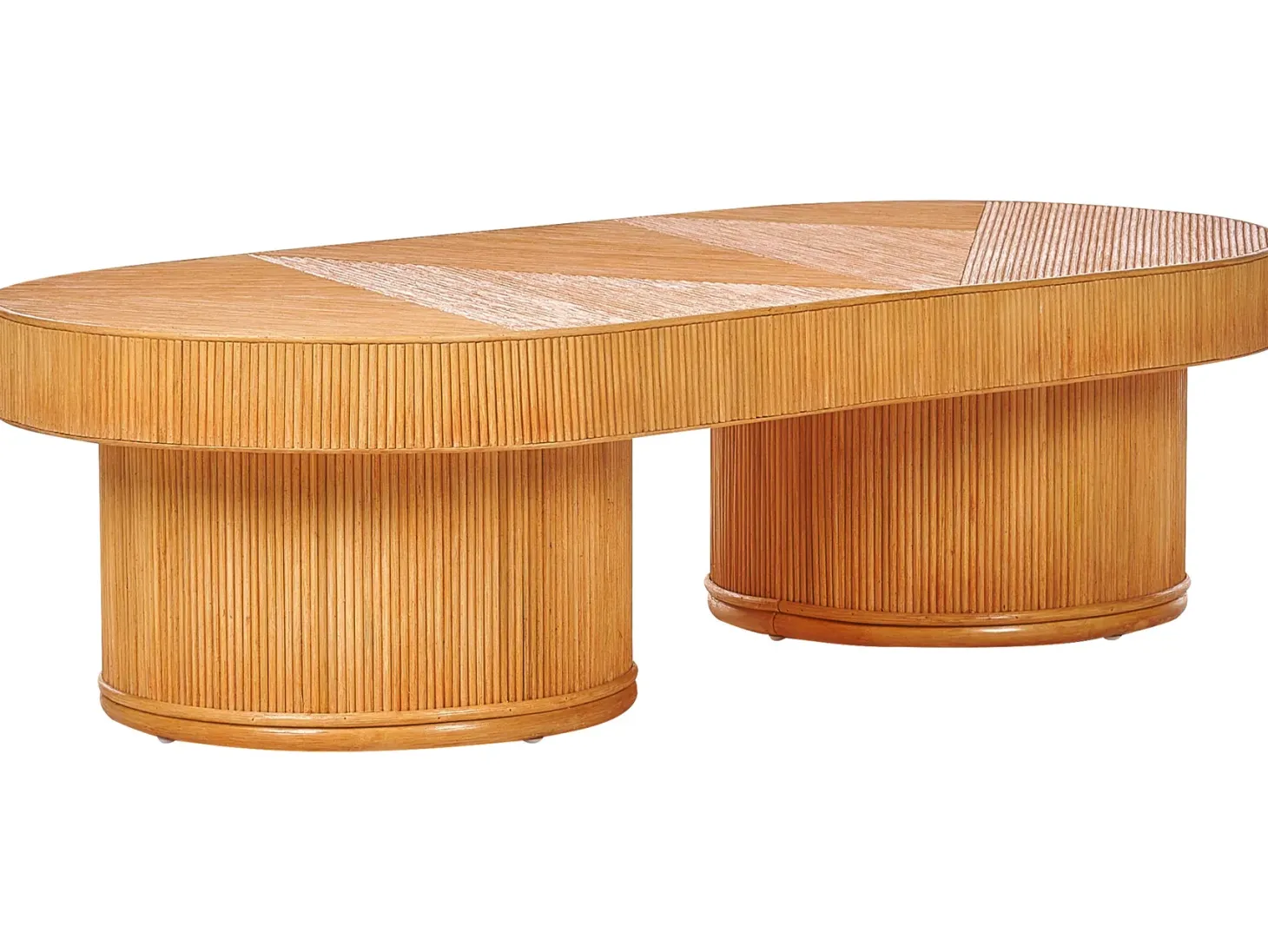 Stolik kawowy ogrodowy AIROLE 150 cm 70 cm Rattan Brązowy
