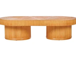 Stolik kawowy ogrodowy AIROLE 150 cm 70 cm Rattan Brązowy
