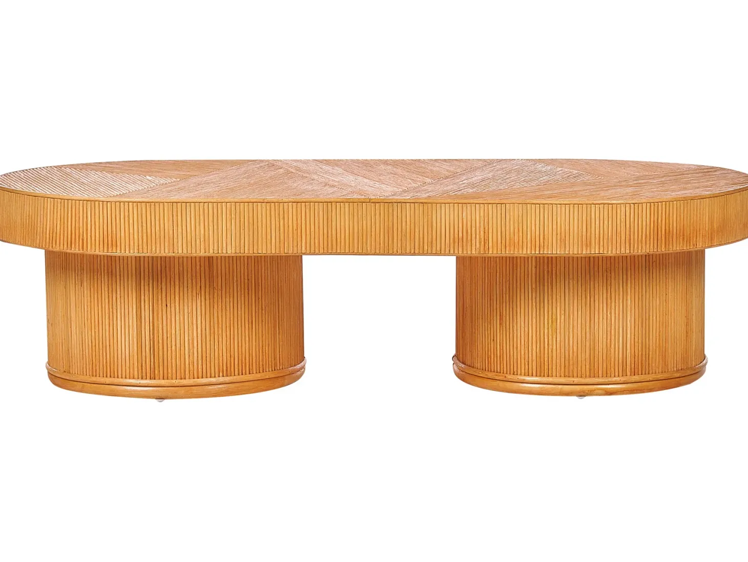 Stolik kawowy ogrodowy AIROLE 150 cm 70 cm Rattan Brązowy
