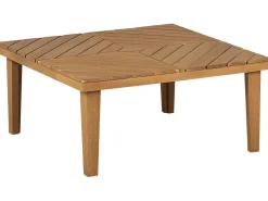 Stolik kawowy ogrodowy BARATTI 70 cm 70 cm Drewno akacjowe Brązowy