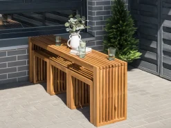 Stolik kawowy ogrodowy BELLANO 150 cm 35 cm Drewno akacjowe Brązowy