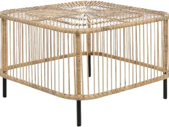 Stolik kawowy ogrodowy CESENATICO 67 cm 67 cm Rattan Naturalny