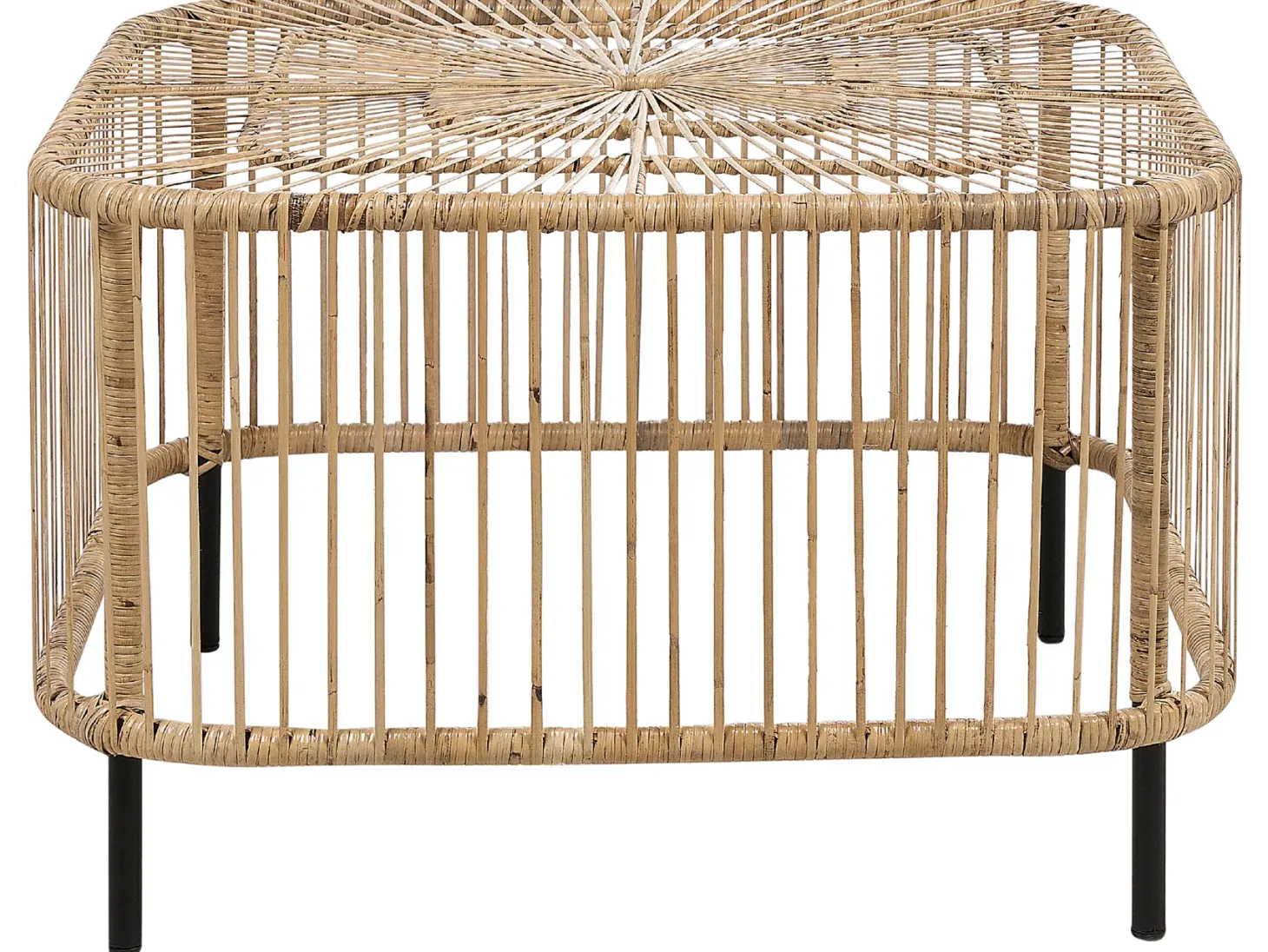 Stolik kawowy ogrodowy CESENATICO 67 cm 67 cm Rattan Naturalny