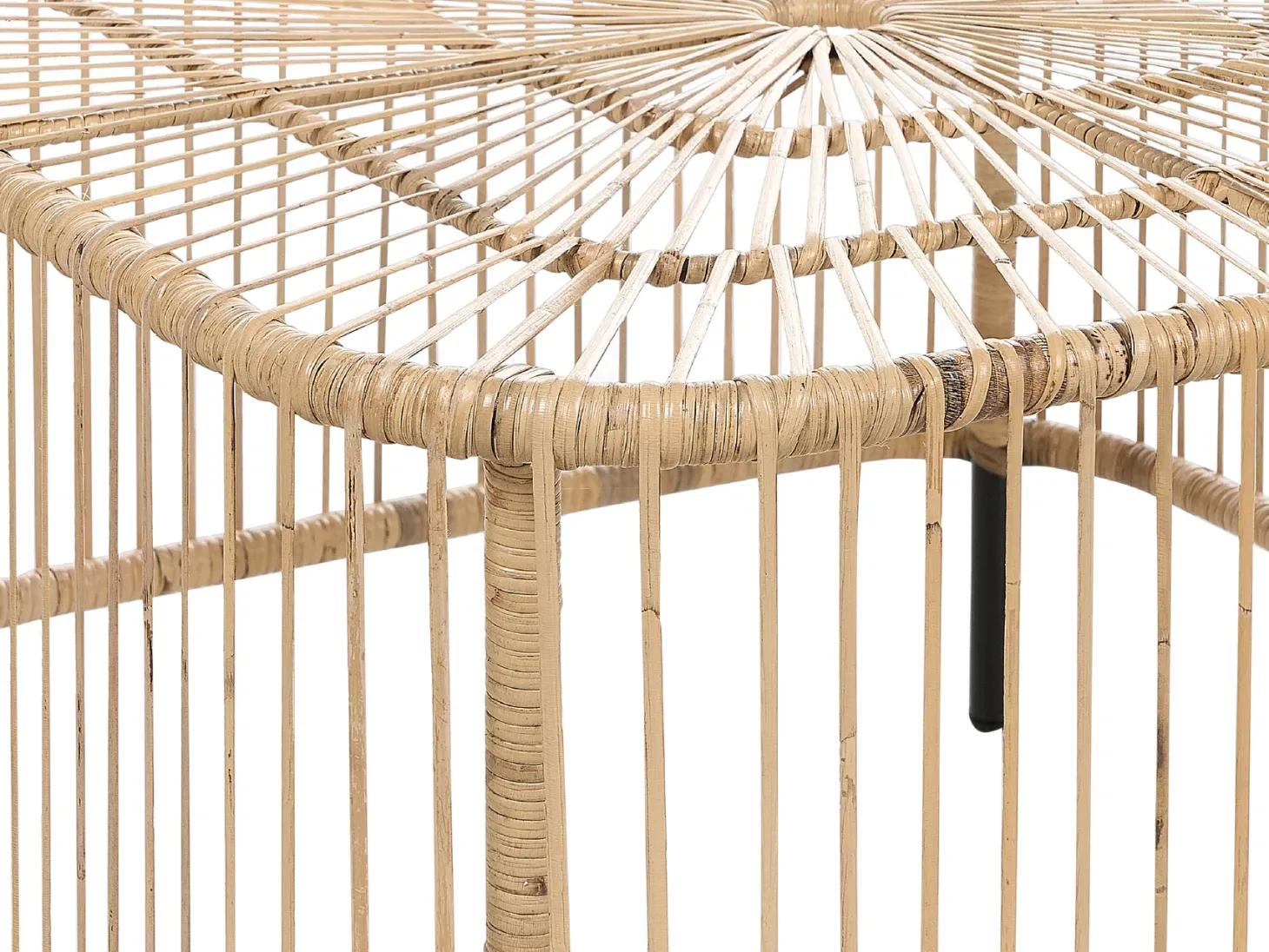 Stolik kawowy ogrodowy CESENATICO 67 cm 67 cm Rattan Naturalny