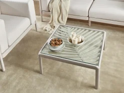 Stolik kawowy ogrodowy FERRETTI 69 cm 69 cm Jasnobeżowy