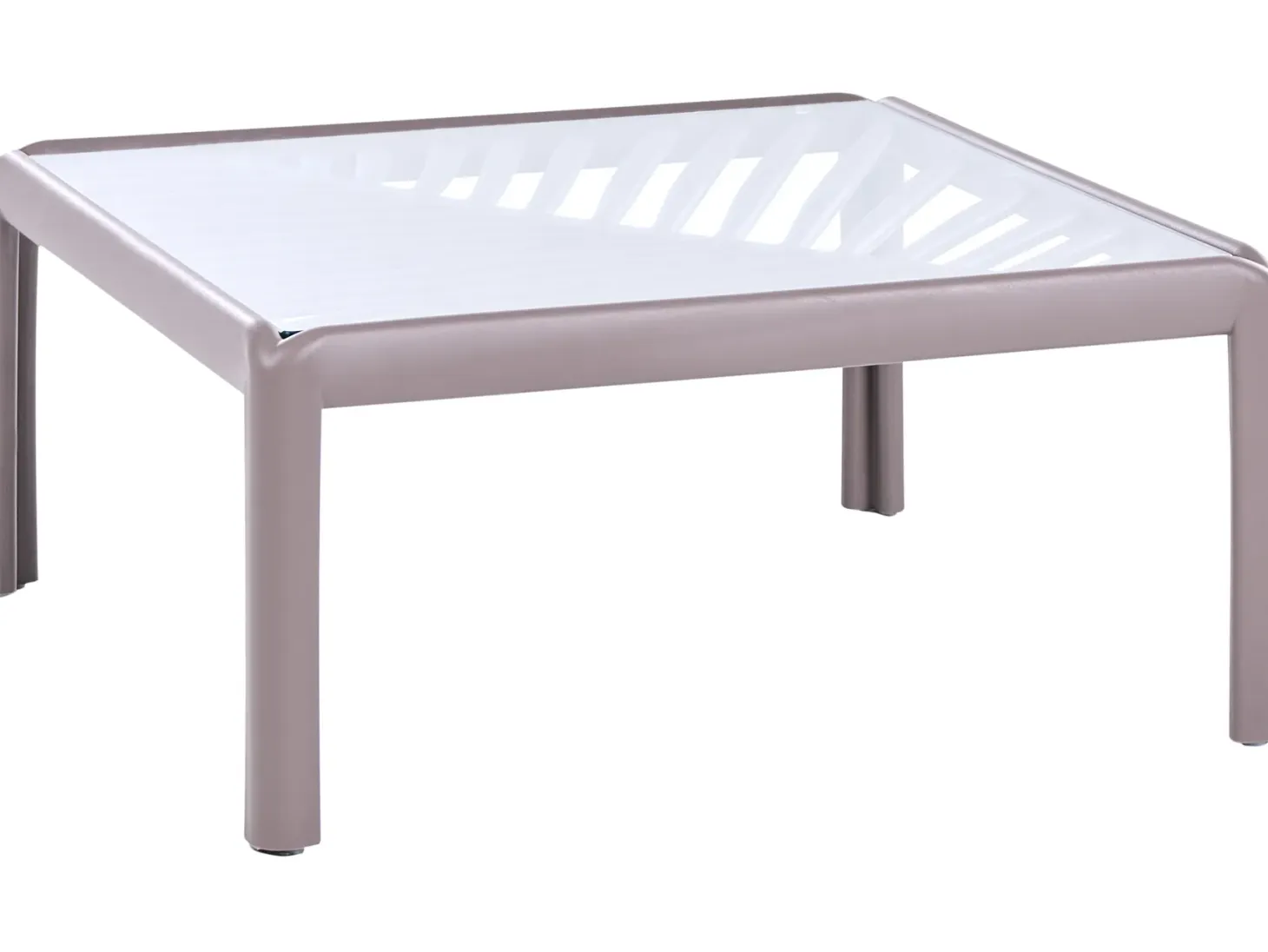 Stolik kawowy ogrodowy FERRETTI 69 cm 69 cm Beżowoszary