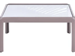 Stolik kawowy ogrodowy FERRETTI 69 cm 69 cm Beżowoszary