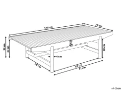 Stolik kawowy ogrodowy GIAVENO 145 cm 79 cm Drewno akacjowe Brązowy
