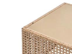 Stolik kawowy ogrodowy OMEGANA 66 cm 66 cm Technorattan Beżowy