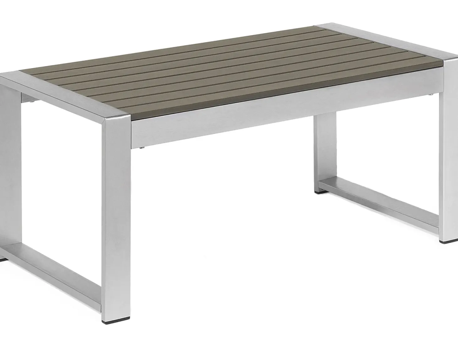 Stolik kawowy ogrodowy SALERNO 90 cm 50 cm Metal Ciemnoszary