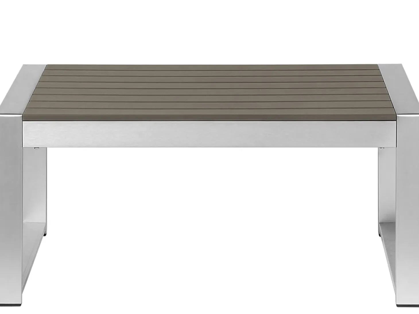 Stolik kawowy ogrodowy SALERNO 90 cm 50 cm Metal Ciemnoszary
