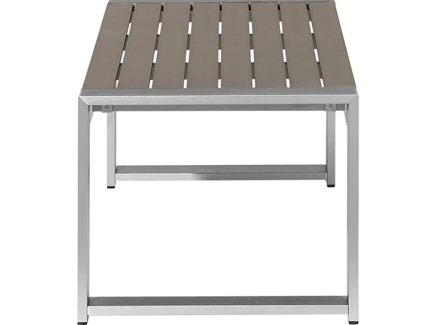 Stolik kawowy ogrodowy SALERNO 90 cm 50 cm Metal Ciemnoszary
