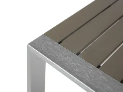 Stolik kawowy ogrodowy SALERNO 90 cm 50 cm Metal Ciemnoszary