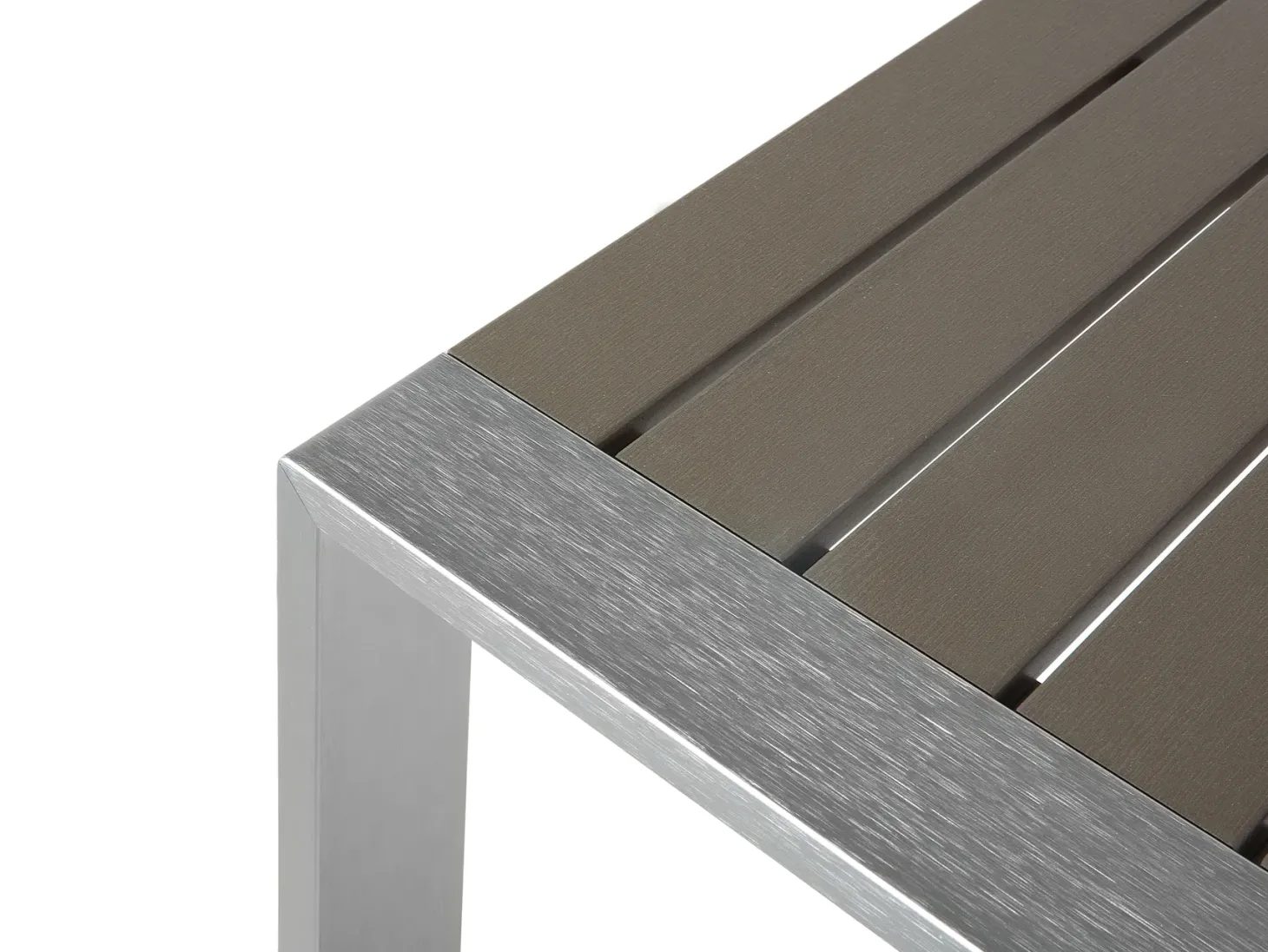Stolik kawowy ogrodowy SALERNO 90 cm 50 cm Metal Ciemnoszary