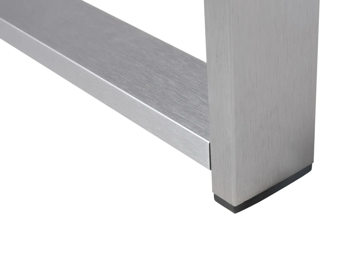 Stolik kawowy ogrodowy SALERNO 90 cm 50 cm Metal Jasnoszary