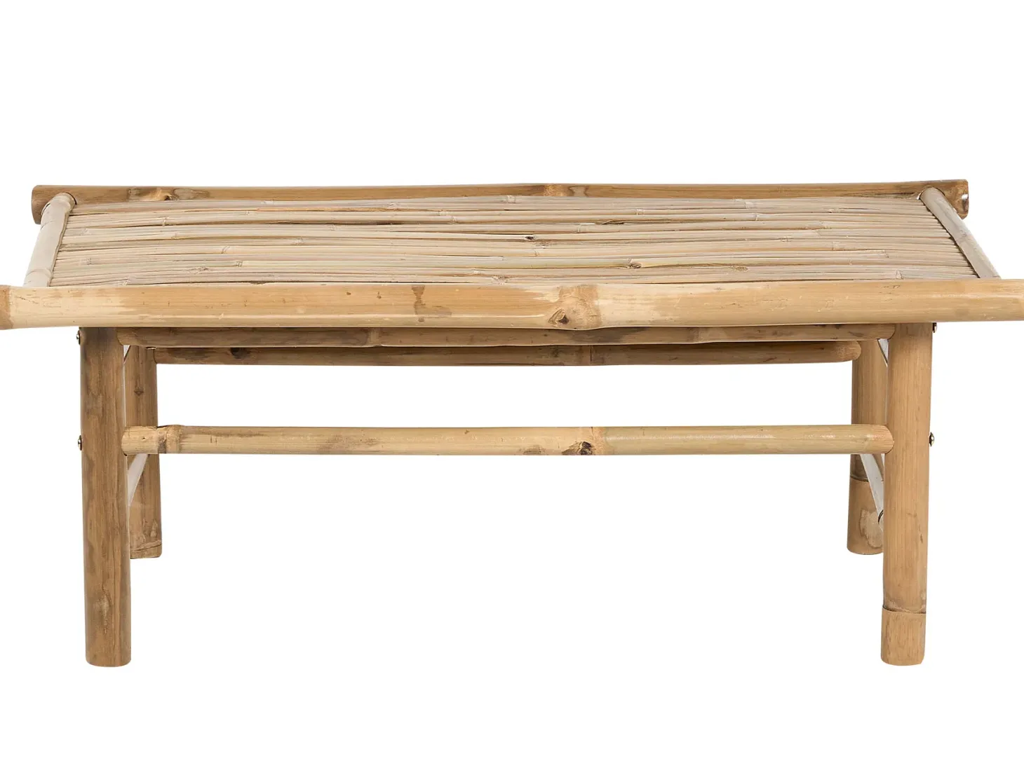 Stolik kawowy ogrodowy TODI 45 cm 80 cm Bambus Brązowy