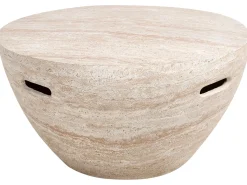 Stolik kawowy VICARELLO 68 cm 68 cm Efekt trawertynu