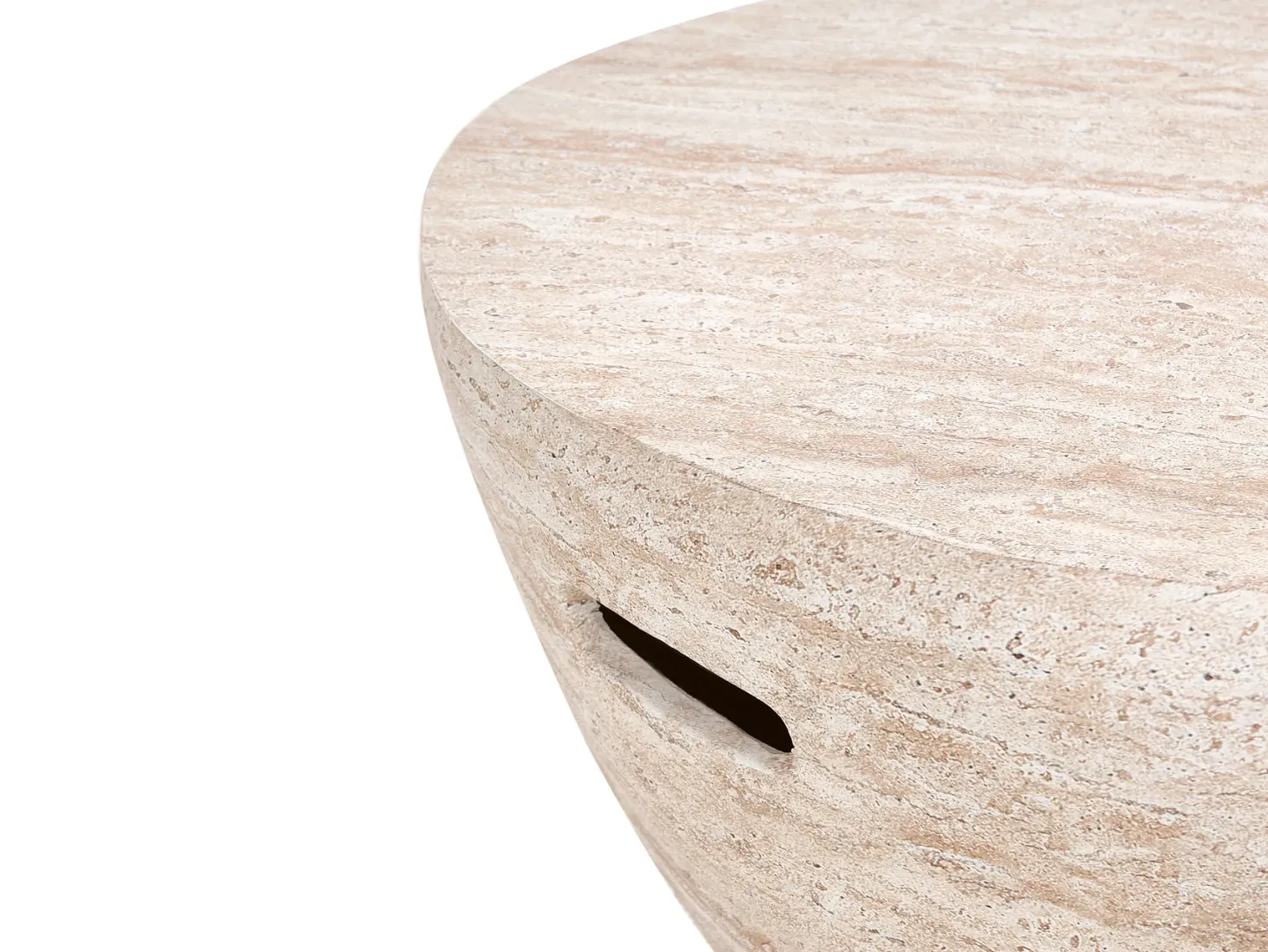 Stolik kawowy VICARELLO 68 cm 68 cm Efekt trawertynu