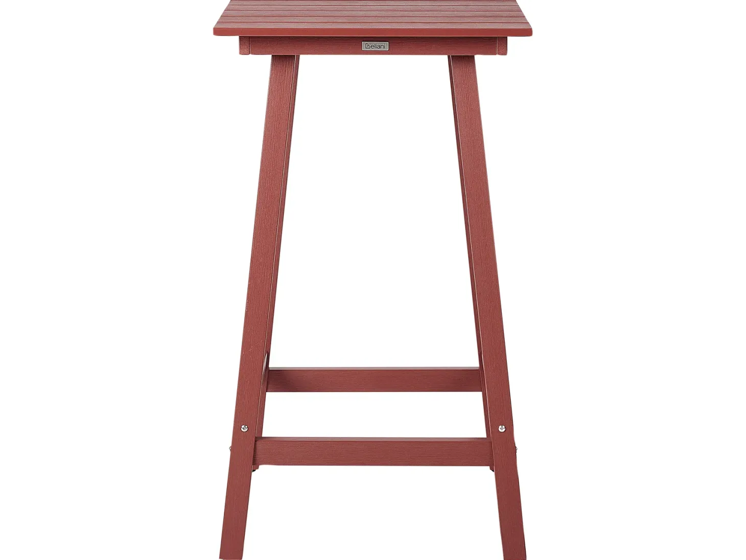 Stolik ogrodowy barowy ADIRONDACK 60 cm 59 cm Materiał syntetyczny Czerwony