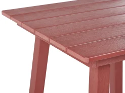 Stolik ogrodowy barowy ADIRONDACK 60 cm 59 cm Materiał syntetyczny Czerwony