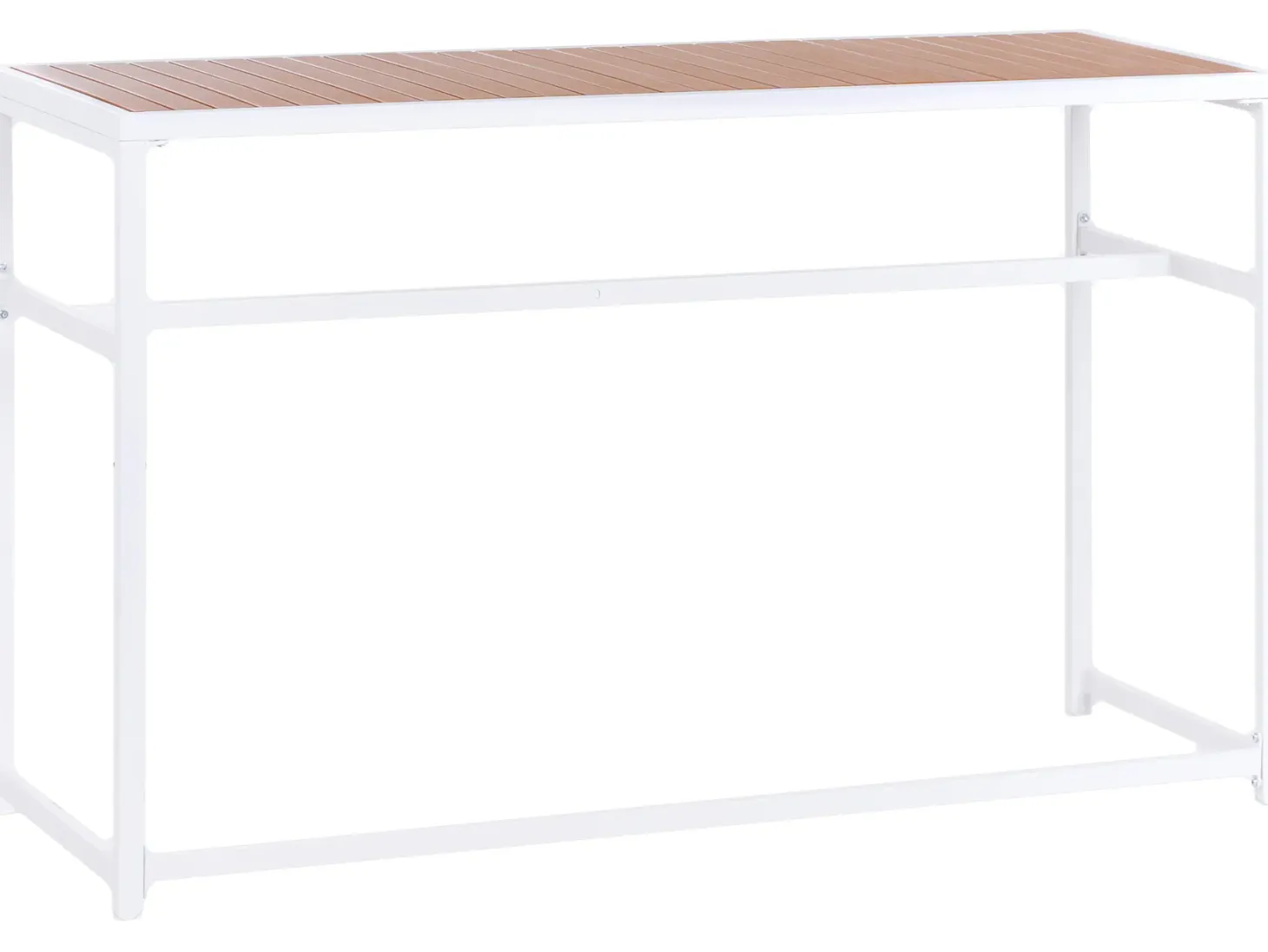 Stolik ogrodowy barowy AVETRANA 150 cm 50 cm Brązowy/ biały