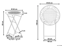 Stolik ogrodowy barowy BIVIO 60 cm 60 cm Metal Jasnozielony