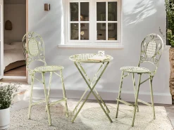 Stolik ogrodowy barowy BIVIO 60 cm 60 cm Metal Jasnozielony