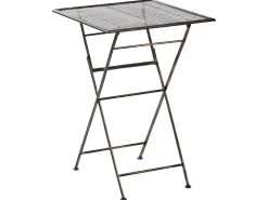Stolik ogrodowy barowy BORMIO 60 cm 60 cm Metal Czarny