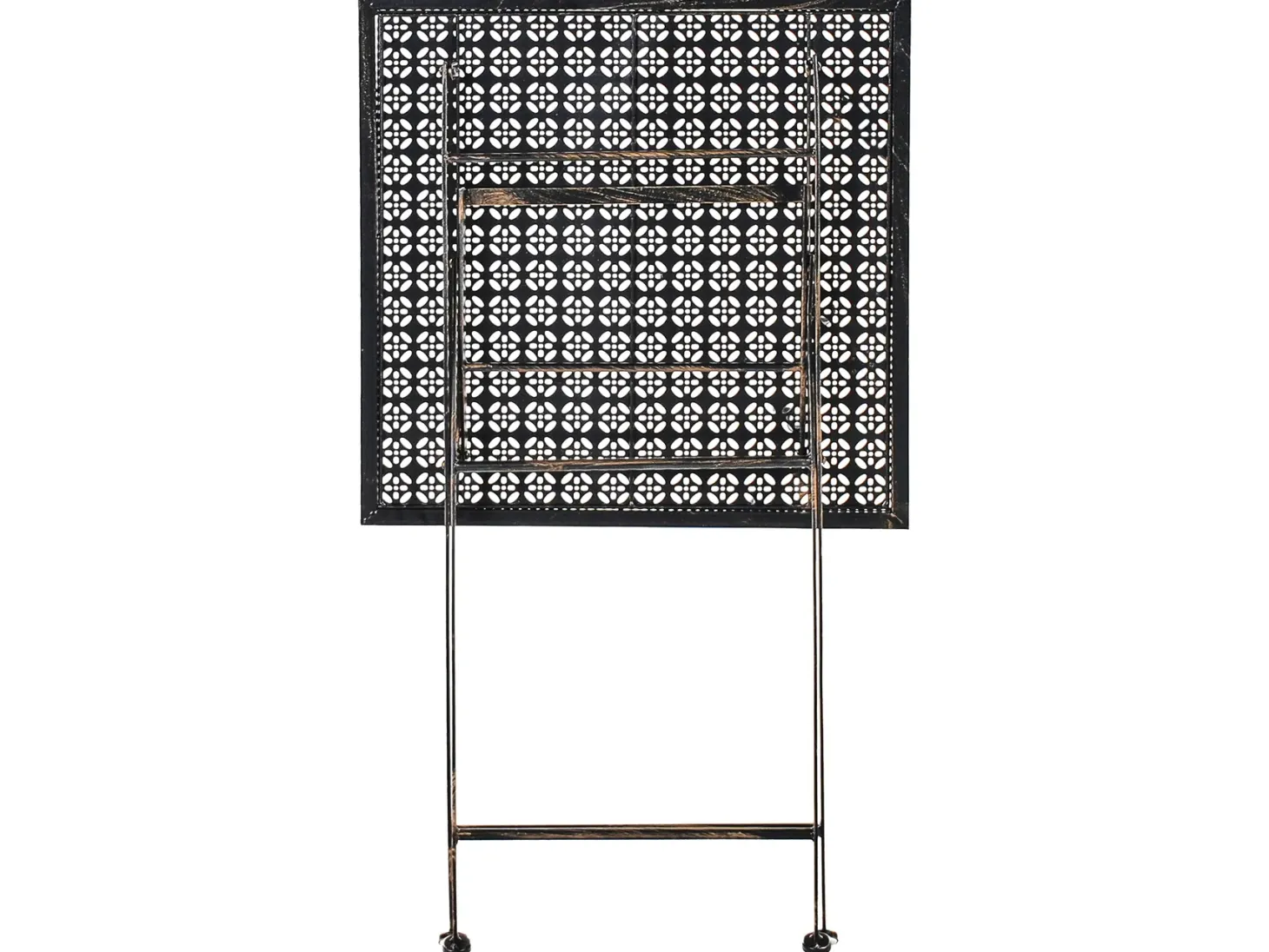Stolik ogrodowy barowy BORMIO 60 cm 60 cm Metal Czarny