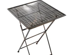 Stolik ogrodowy barowy BORMIO 60 cm 60 cm Metal Czarny