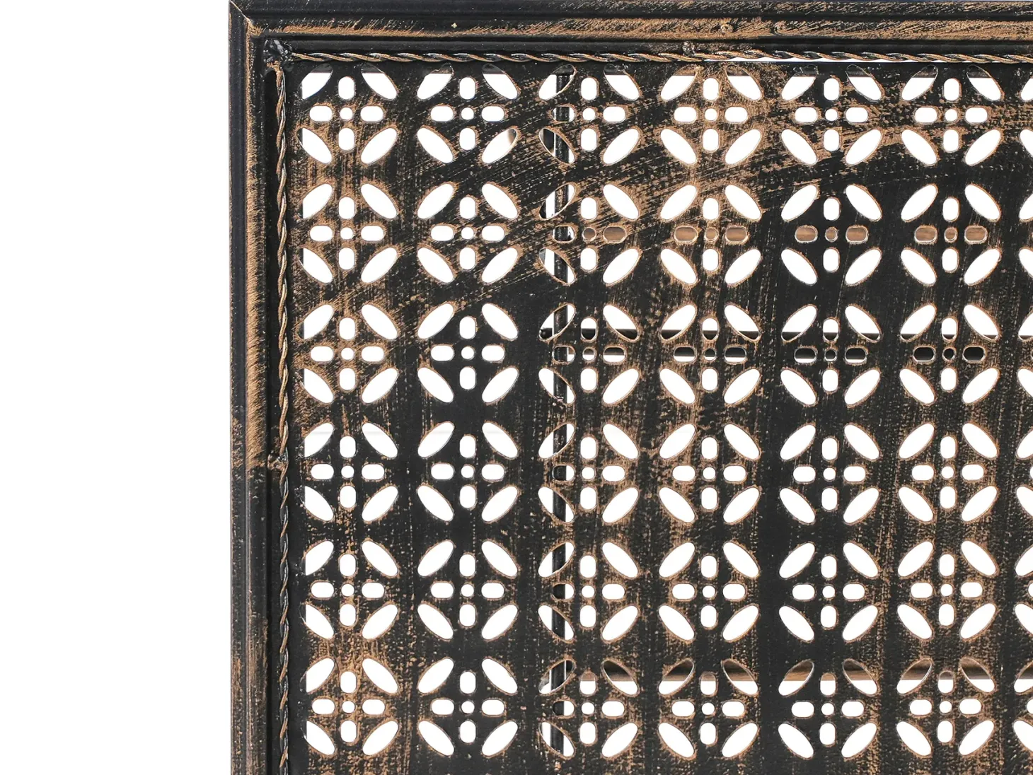 Stolik ogrodowy barowy BORMIO 60 cm 60 cm Metal Czarny