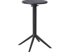 Stolik ogrodowy barowy LEGRENA 60 cm 60 cm Czarny