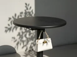Stolik ogrodowy barowy LEGRENA 60 cm 60 cm Czarny