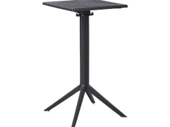 Stolik ogrodowy barowy LEMNOS 60 cm 60 cm Czarny