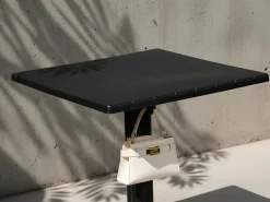 Stolik ogrodowy barowy LEMNOS 60 cm 60 cm Czarny