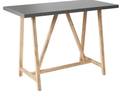 Stolik ogrodowy barowy TALAMONE 140 cm 70 cm Szary