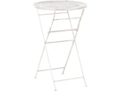 Stolik ogrodowy barowy TRIESTE 60 cm 60 cm Metal Jasnobeżowy
