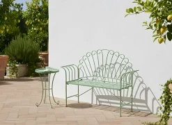 Stolik ogrodowy CAVINIA 40 cm 40 cm Metal Zielony