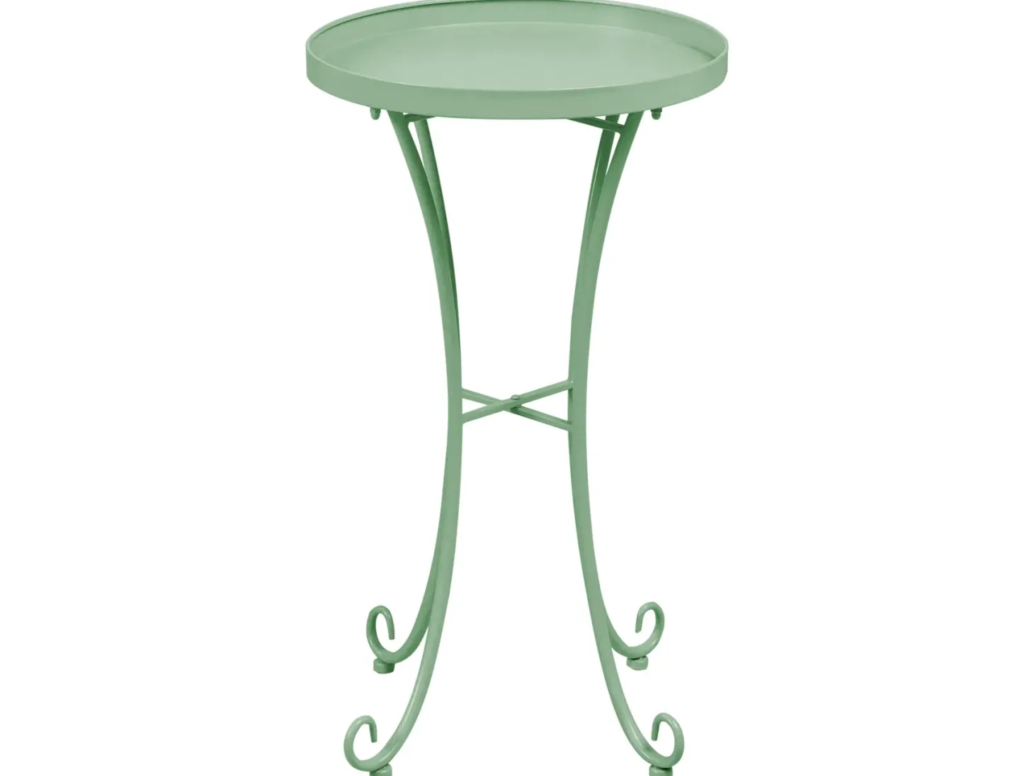 Stolik ogrodowy CAVINIA 40 cm 40 cm Metal Zielony