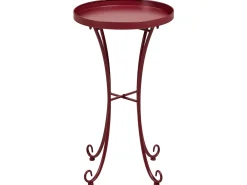 Stolik ogrodowy CAVINIA 40 cm 40 cm Metal Burgundowy