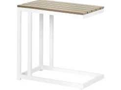 Stolik ogrodowy MESSINA 60 cm 35 cm Biały