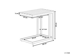 Stolik ogrodowy MESSINA 60 cm 35 cm Biały