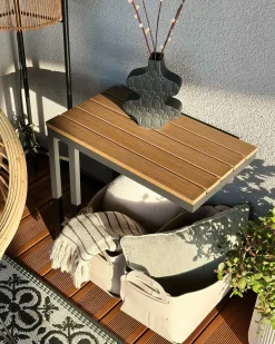 Stolik ogrodowy MESSINA 60 cm 35 cm Czarny