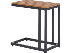 Stolik ogrodowy MESSINA 60 cm 35 cm Czarny