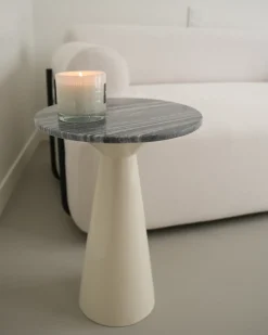 Outlet Stolik pomocniczy AMISTAD Metal Biały Wszystkie Stoły|Wszystkie Stoły