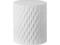 Stolik pomocniczy ANTELAO 37 cm 37 cm Efekt lastryko Białe lastryko