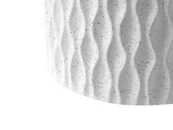 Stolik pomocniczy ANTELAO 37 cm 37 cm Efekt lastryko Białe lastryko
