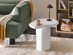 Stolik pomocniczy ARSOLI 43 cm 58 cm Złamana biel