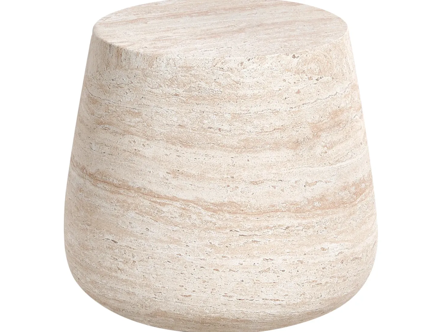 Stolik pomocniczy BIENTINO 46 cm 46 cm Efekt trawertynu